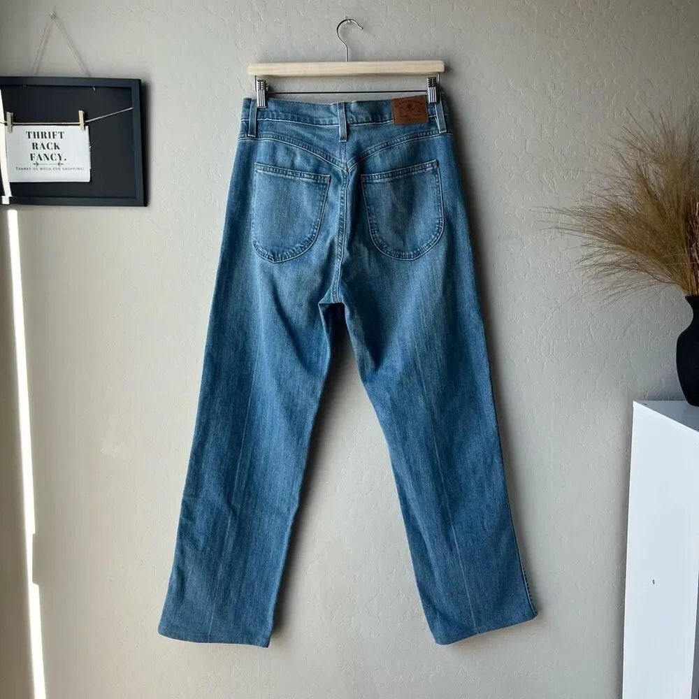 Emerson Fry Twin Doves Denim Treasure Straight Leg High Rise Blue Jeans Size 31 - Picture 8 of 13